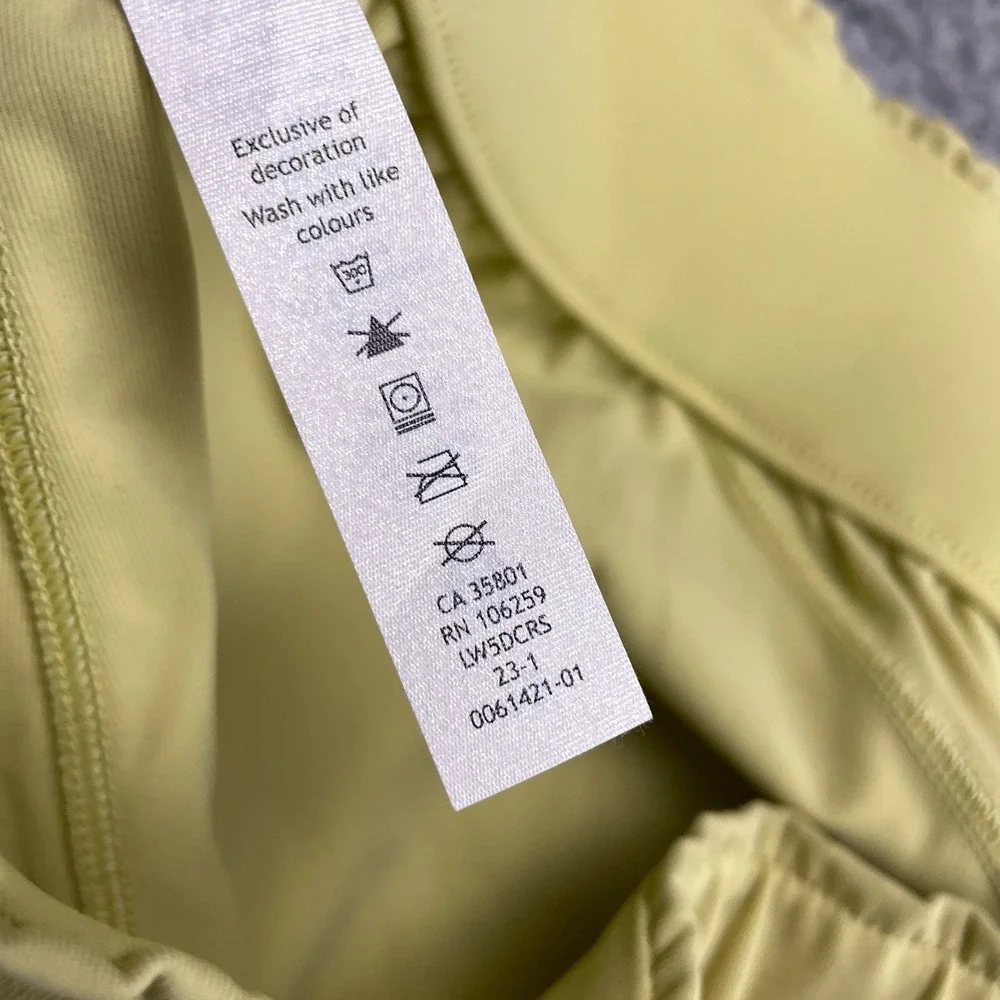 Lululemon Stretch High Rise Jogger Pants Womens 12 Yellow Luxtreme LW5DCRS